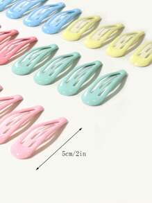 34 Pcs Basic Hair Clip Set, Candy Color Water Drop BB Clips And Colored Hairpins