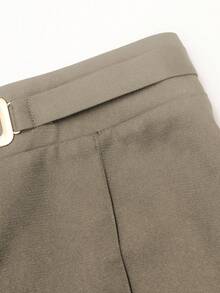 (Sugerencia: Corre grande en talla) Nuevos pantalones de traje de cintura alta para mujer, diseño elegante, adecuados para el trabajo, los negocios, el casual, las vacaciones, el regreso a la escuela, la primavera y el verano. (Se recomienda pedir una talla menos para la cintura) - Verde militar - Ver 5