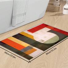[Plush Velvet 700g/㎡ Latex Backing 5mm Thick] 1pc Bohemian Style Area Rug, Solid Color Carpet, Soft Non-Slip Washable For Living Room Bedroom Kitchen Office, Indoor Outdoor Home Decor Farmhouse Rug, Play Mat Back To School