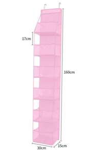 3/2/1pc 6层鞋子收纳架适用于门上衣柜，带大深口袋的衣柜鞋子收纳架，适用于门上窄鞋架，可悬挂靴子收纳浴室柜零食玩具衣服包装，无需钻孔