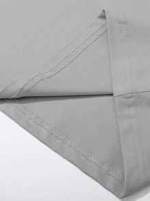 Coastal | 夏季新款男士椰树字母印花短袖圆领T恤，休闲度假装 - 淺灰色 - 查看 8