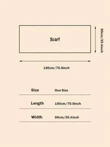 1pc Spring/Summer New Faux Silk Satin Printed Scarf/Hijab/Cover-Up, Suitable For Everyday Use