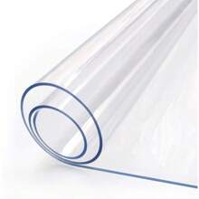 PVC Clear Table Protector - Multisize Thick Transparent Plastic Desk Cover, Rectangular Night Stand, Office & Computer Desk, Sofa Table, Small Desk Protector - Transparent-1.0mm - View 1