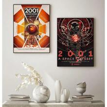1pc Classic Movie 2001 A Space Odyssey Hot Pop Fashion Retro Posters Canvas Paintings Wall Arts Cinema Home Decor No Frame