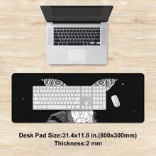 1 buc. Pad de mouse pentru jocuri cu ochi de noapte misterios Samurai, design de înaltă definiție multi-dimensiune, material din cauciuc natural, bază antiderapantă, design fără cusături, potrivit pentru birou, jocuri și accesorii pentru computer, cadou pentru prieteni și familie - Anime Boy - multicolor - Vizualizare 6