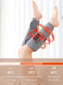 1ps Wireless Leg Massager, Leg Massager, Leg Hot Compress Massager, Professional Kneading, Three Kinds Of Massage Modes, Three Levels Of Strength, Comfortable Massage To Relax Leg Muscles, Three Levels Of Temperature Adjustable, Hot Compress Leg Muscles, Relieve Leg Soreness, Type-C Charging LED Digital Display, Easy To Operate, Portable Leg Massager For Home Travel, Gifts For Parents And Elders - Multicolor - View 3