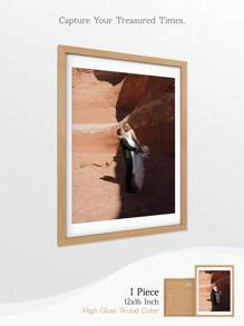 1pc Classic - Style Picture Frame In 5 Sizes (12x16, 11x14, 8x10, 5x7, 4x6 Inches) And 3 Elegant Colors (Matte Black, Milky White, Light Brown Wood - Toned) - Ideal For Living Room, Bedroom & Study Decor - Multicolor - View 19