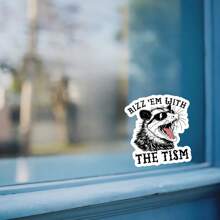 1PC Funny Possum Sticker – Rizz Em With The Tism Hilarious Meme Vinyl Decal For Laptops, Water Bottles & More | Awareness Neurodivergent Humor Gift | Opossum Aesthetic Sticker For Gen Z, Millennials & Shitposting Fans - Multicolor - View 10