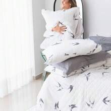 Bedspread With Pillowcase Percale 200 Thread Count Single Double Queen King Jazz Printed Pattern - Fly High - View 2