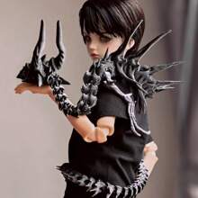 1 件/52 厘米 3D 打印霸王龙骨哥特传奇龙骨架全身可移动关节角色扮演龙饰品，社交媒体上很受欢迎