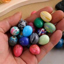 5/15/30pcs Assorted Natural Polished Stone Eggs - Bulk Gemstones For Easter Decor And Home Accessories - Vibrant Colors, Unique Shapes And Smooth Texture - Multicolor - View 7