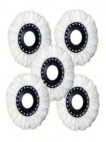 1/3/5/6/8 pezzi Teste di mocio di ricambio, con fibra ultra fine, lavabili in lavatrice, compatibili con mocio tornado circolare, ricambio standard per pulizia rotonda, pulizia domestica, lascia i pavimenti lucidi come uno specchio, rimuove macchie d'olio e polvere, essenziale per la casa