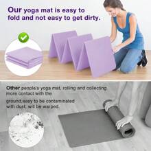 1pc Folding Yoga Mat Thick Yoga Mat Water Proof Yoga Mat Comfortable Yoga Mat 183*61*0.4cm/0.5cm Thickness Recommended For Beginners Soft Cushion Fitness Mat Double-Sided Yoga Mat Exercise Mat For Sports Fitness, Fitness Floor Mat , Gym Set ,Suitable For Gift Giving,Mother's Day Gift, Birthday Gift, Christmas Gift,Gymnastics, Exercise, Pilates, Workout At Home, Sports Socks, Fitness Socks Yoga Socks Pilates Socks