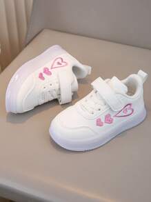 女童时尚公主鞋，儿童皮面带灯运动鞋，中小童休闲鞋 - 白色 - 查看 6