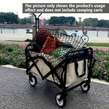 1 件重型可折叠实用货车网，后备箱货物网，弹性汽车尼龙网收纳袋，适用于海滩、花园、旅行、露营 - 黑色 - 查看 6