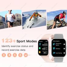 SIMSONLAB Reloj inteligente con pantalla táctil completa de 4,65 cm para mujeres, recordatorio de llamadas, talla grande de 100 modos deportivos, resistente al agua hasta 10 m, batería de 280 mAh, llamada inalámbrica, notificación de mensajes, esfera personalizable, unisex, compatible con iOS y Android, gran regalo para mujeres - Multicolor - Ver 6