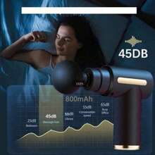 Pistola de masaje muscular portátil para masaje corporal, con pantalla táctil LED, ajuste de velocidad, recargable y 4 cabezales de masaje intercambiables - Fascia Gun - Asiento muscular - Instrumento de percusión eléctrico multiusos de grado fisioterapéutico profesional para hombros, cuello, cintura y espalda, regalos únicos y geniales para hombres, mujeres y regalos para ella