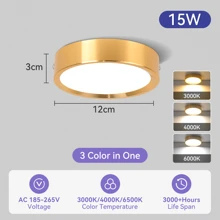 Luz empotrada para techo, Foco LED para decoración del hogar, Foco moderno para sala de estar, dormitorio, pasillo, baño, gabinete de cocina, tienda, hotel. Disponible en negro/blanco/dorado, en blanco cálido/neutro/frío, en 5W/10W/15W/25W. - Downlight de montaje en superficie - Ver 43