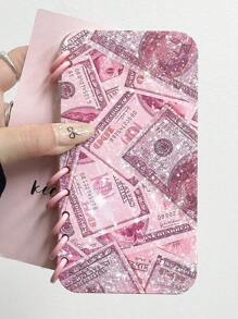 Handyhülle mit Dollarmotiv in Pink, 1 Stück, kompatibel mit Apple 11/12/13/14/15/16 Pro Max, Galaxy A05/A15/A25/A35/A53/A54/A55/S23/S24 Ultra