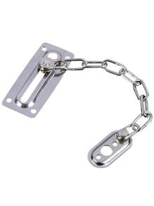 1 Stück verstärkte diebstahlsichere Türkettenklinke, Innenraumschloss-Riegel, 9-Ring Schrankkette - Heimsicherheitstürkette, Bolzenverriegelung [ohne Zubehörschrauben]