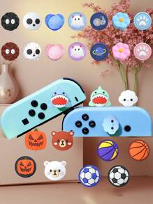 2pcs/4pcs Joystick Cap Joy-Con Controller Grip Handle Button, Compatible With Nintendo Switch/Switch OLED/Switch Lite, Joystick Silicone Cover Cap, Accessories Compatible With Switch Gaming Console