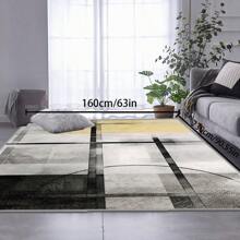 Bohemian Style Solid-Color Area Rug, 700g/Sq.M Crystal Velvet Backing, 5mm Thickness, Soft Anti-Slip Washable Carpet For Living Room, Bedroom, Kitchen, Office, Indoor & Outdoor Use