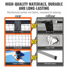 Portable Pickleball Net System, Pickleball Net Set, 22FT Regulation Size Net, With Balls, Paddles, Wheels, Court Lines, Weather Resistant Steady Metal Frame & Strong PE Net, Outdoor Game Sports Net With Carrying Bag, Easy Setup, Play In Backyard Driveway - Bộ lưới Pickleball có bánh xe - Xem 4