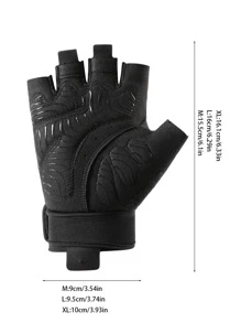 Cycling Gloves Open Fingers Multi-Purpose Outdoor Sports Half Finger Gloves Fitness Weightlifting Barbell Non-Slip Palm Protection - Black - View 5