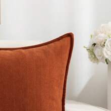 1pc Chenille Sierkussenhoes, Geschikt voor Woondecoratie, Woonkamer, Slaapkamer, Autostoel, Bank, Alle Seizoenen, Modern & Minimalistisch Design