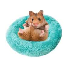 Cama de coco para hámster, refugio de hámster natural de coco, hamaca de suspensión, cama de cáscara de coco para hámster con almohadilla térmica para pequeños animales. (Nota: Las cáscaras de coco son productos naturales y los arañazos en el interior son normales.)