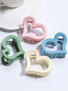 4pcs Kids Hair Clips, New Lovely Heart Design Accessories, Pretty Elegant Hair Decor Clips For Girls, Casual Daily Versatile Hair Accessory