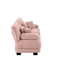Cloud Couch 2 Seater Sofa For Living Room Chenille 2 - Seat Sofa With 2 Lumbar Pillows And 2 Throw Pillows Chenille Pink