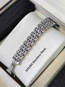 Pablo Raez 1 件银色优雅女士手表矩形复古 IPS 奢华 IPS 镀层女士正装手表不锈钢方形表壳顶级全新 AAA 设计石英复古手表商务梦幻女士时尚白色表盘带真条刻度 - 銀色 - 查看 11