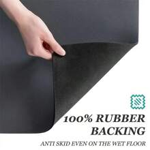 1PC Special-Shaped Oval Coffee Maker Mat, Solid Color, Simple Design, Absorbent Non-Slip Suitable For Kitchen, Living Room, Drain Pad