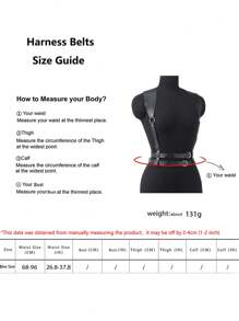 1 件朋克风格束腰紧身胸衣，时尚分层塑身性感吊袜带 - 黑色 - 查看 6