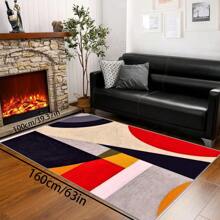 [Plush Velvet 700g/㎡ Latex Backing 5mm Thick] 1pc Bohemian Style Area Rug, Solid Color Carpet, Soft Non-Slip Washable For Living Room Bedroom Kitchen Office, Indoor Outdoor Home Decor Farmhouse Rug, Play Mat Back To School