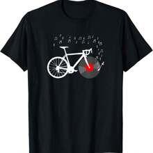 Bicycle Cycling Road Bike Vinyl Rrd Player Music Cyclist T-Shirt