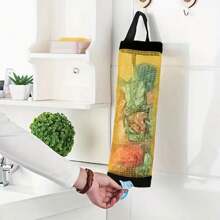 1 Giá đựng túi đựng đồ tạp hóa bằng lưới có thể gấp lại, Hộp đựng túi nhựa thoáng khí, Hộp đựng túi đựng rác nhà bếp có móc treo - Nhiều màu - Xem 7