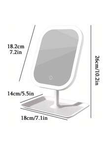 Espejo de maquillaje LED, Espejo de vanidad con luces, Espejo de maquillaje iluminado con 3 modos de luz, Control táctil, Soporte portátil y espejo compacto plegable, Espejo de maquillaje de viaje iluminado, Espejo de maquillaje de vanidad con luces, Espejo de maquillaje LED portátil, Regalo de Navidad para mujeres, Decoración del hogar y el baño, Decoración de otoño, Organizador de maquillaje, Accesorios de baño, Regreso a la escuela