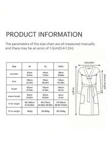 1pc Autumn/Winter Extended Thick Flannel Bathrobe, Elegant Adult Flannel Bathrobe, Summer,Holiday Home Bathroom Decor