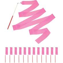 12pcs/Set 2m Rhythmic Gymnastics Ribbon, Dance Ribbon Wands For Ballet, Artistics, And Aerobic Dance - Multicolor - View 2