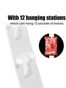 Plastikowe paski do zawieszania do ekspozycji w supermarketach, haki na półki w supermarketach - haki i klipsy do produktów, niezbędne narzędzia do supermarketów do organizowania produktów, haki nie są dołączone, przechowywanie w domu, odpowiednie do supermarketów, sypialni, salonów, kuchni, przechowywania przekąsek