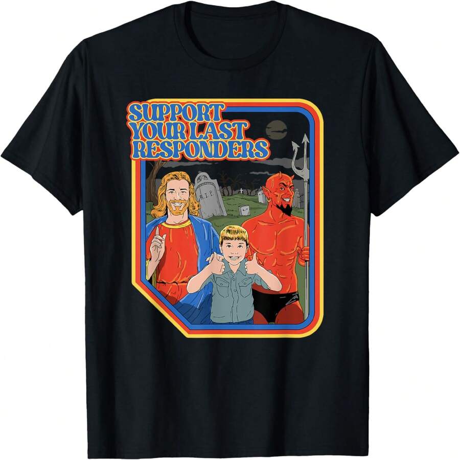 Support Your Last Responders Shirt - Last Responder T-Shirt - màu đen - Xem 1