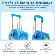 Juego De Maletas De Viaje 10kg Para Niños Equipaje Infantil - Azul Marino - Ver 5