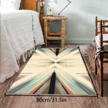 Bohemian Style Solid-Color Area Rug, 700g/Sq.M Crystal Velvet Backing, 5mm Thickness, Soft Anti-Slip Washable Carpet For Living Room, Bedroom, Kitchen, Office, Indoor & Outdoor Use