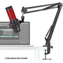 HyperX QuadCast Boom Arm Mic Stand - Boom Mic Arm Desktop Microphone Arm For Blue Y, Snowball, Razer Mic, FIFINE, SM7B And Most Microphone By YOUSHARES - Black Arm - View 8