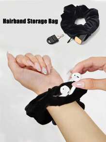 1/2/3Pcs Multi-Functional Hairband Storage Pouch - Portable Money Hider & Organizer, Non-Waterproof Travel Essentials Travel School Back To School School Supplies Holiday Camping Holiday Essentials Vacation Accessories Mini Fall Decor Home Bathroom Decor Hair Accessories