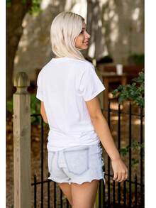 Popeye The Sailor Man Womens Graphic Tee Shirt Cute Retro Animated Cartoon Character Valentine's Day Relationship Couple Dating Popeye To My Olive Ladies Casual Fashion Cotton Printed Short Sleeve Crewneck Tshirt - 白色 - 查看 2