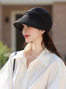 1 件女士春季新款太阳帽，夏季透气弧形帽檐帽子，百搭高端感遮阳帽，户外旅行轻便紧凑型防晒帽，适合春夏季日常外出、散步、购物、海滩、约会、聚会、户外活动 - A - 查看 3