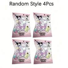 Sanrio Sanrio 1Pc Or 4pcs Random Style Hello Kitty Kuromis Cinnamorolls My Melodies Cartoon Eraser Mystery Box Bag Cute Cat Eraser Blind Box Bag Stationery Gift Office Supplies